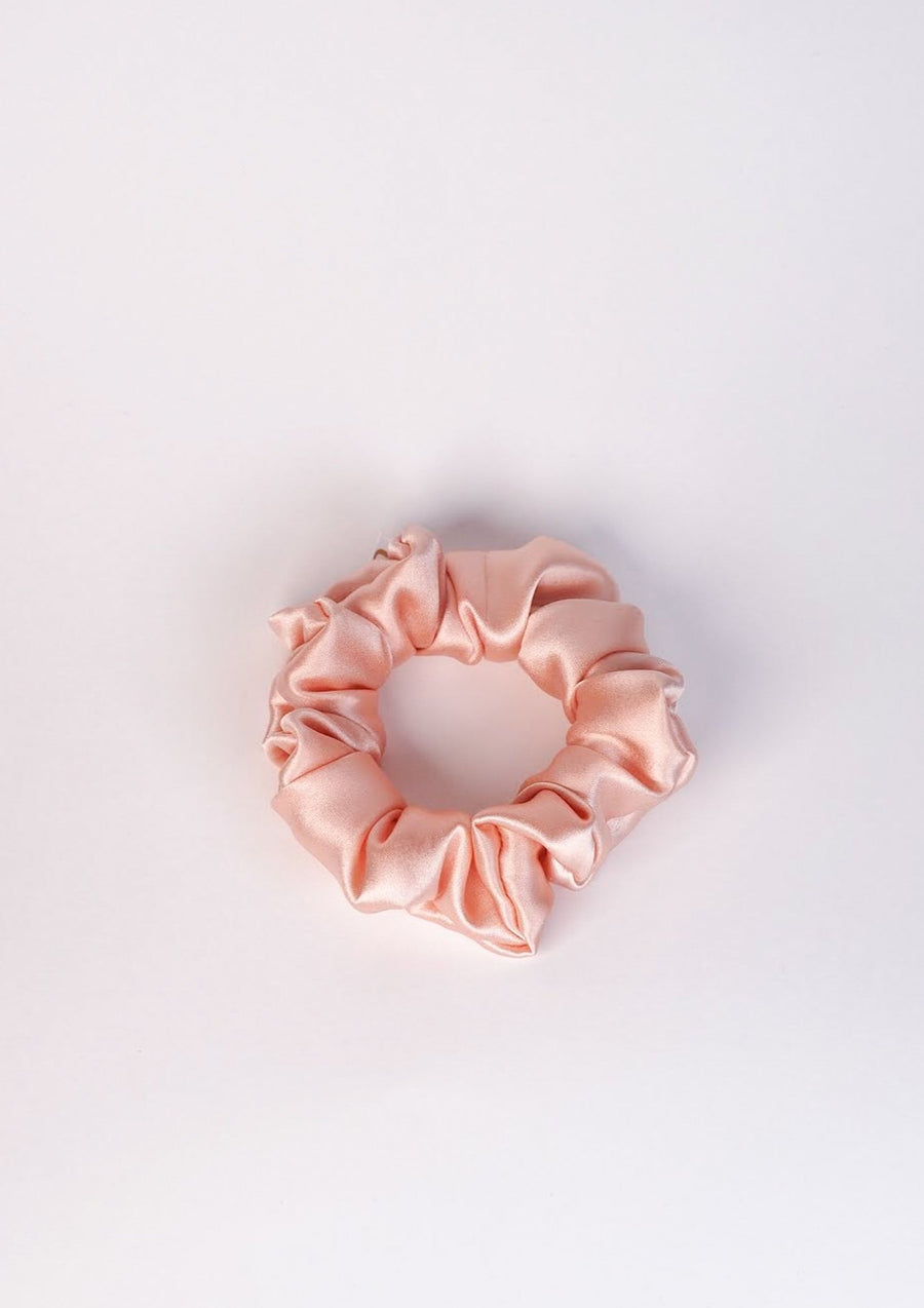Mini silk hair band - pink color