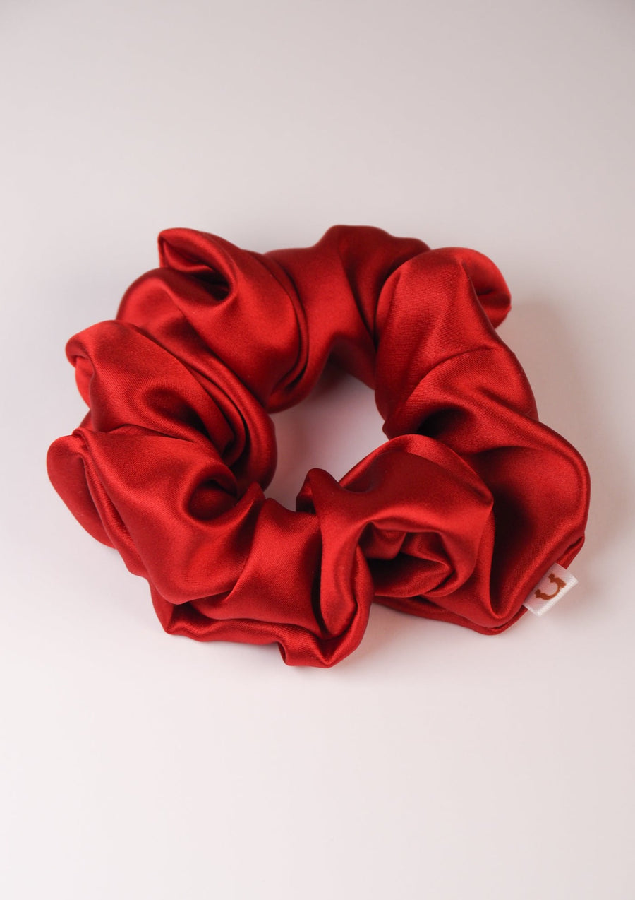 Silk hair band - red color